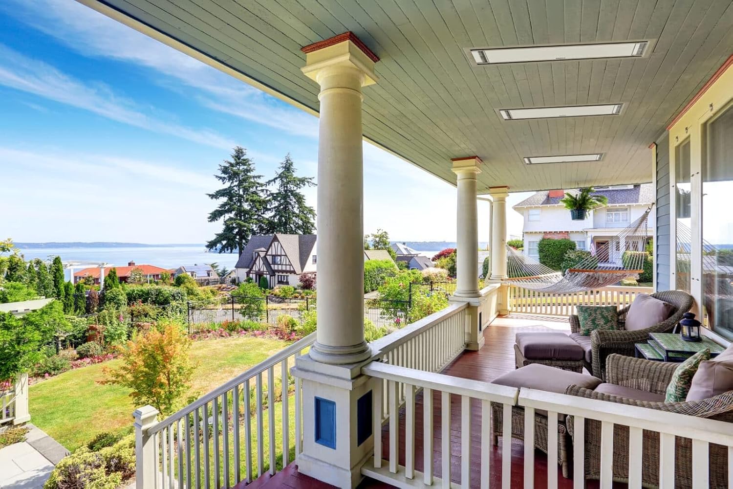 Bromic Platinum Smart Heat 3400W Electric Patio Heater - Radiant Infrared, 220V-240V, White Finish - BH0320008