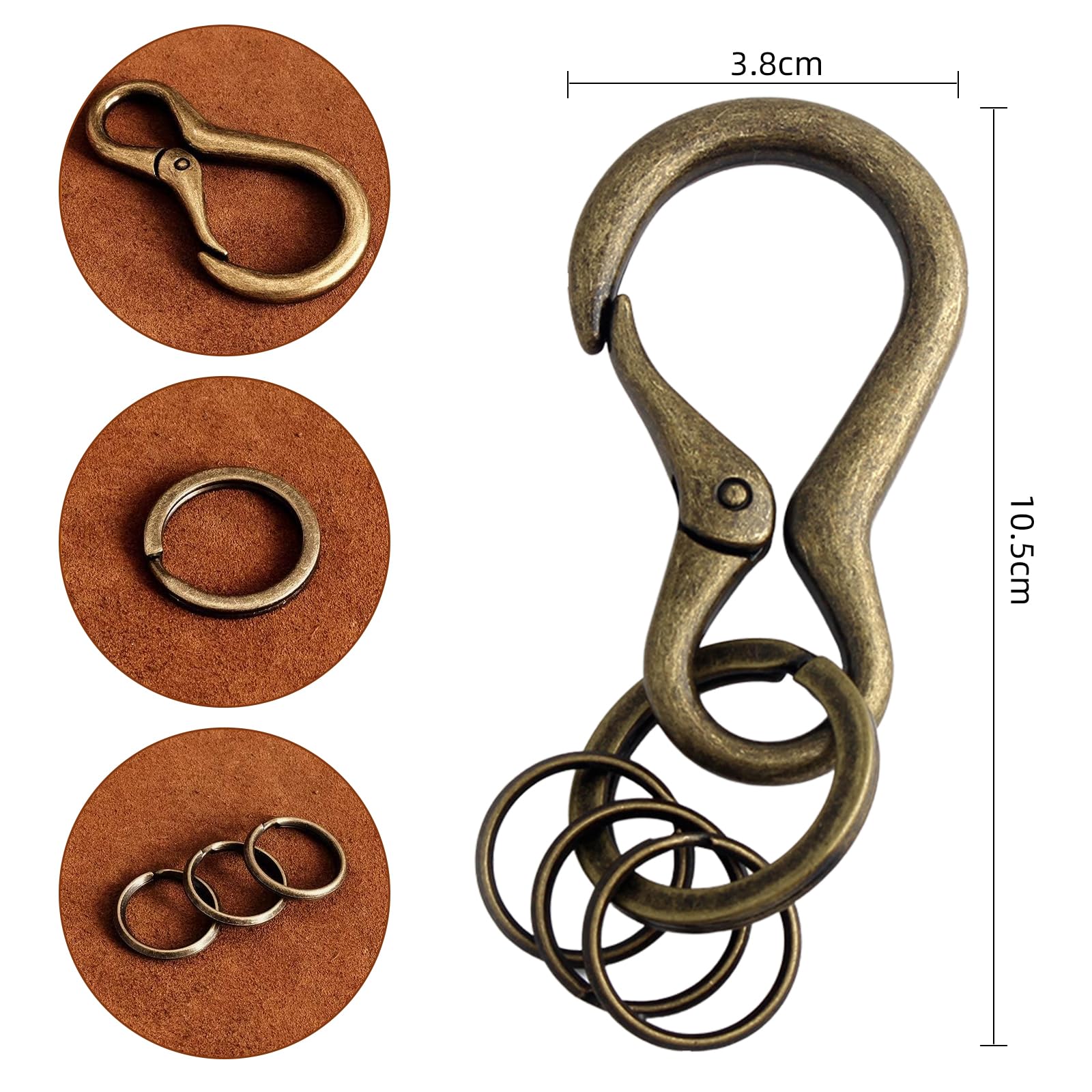 Amazon.co.jp: カラビナ キーホルダー ｜ヴィンテージ 多機能 キー