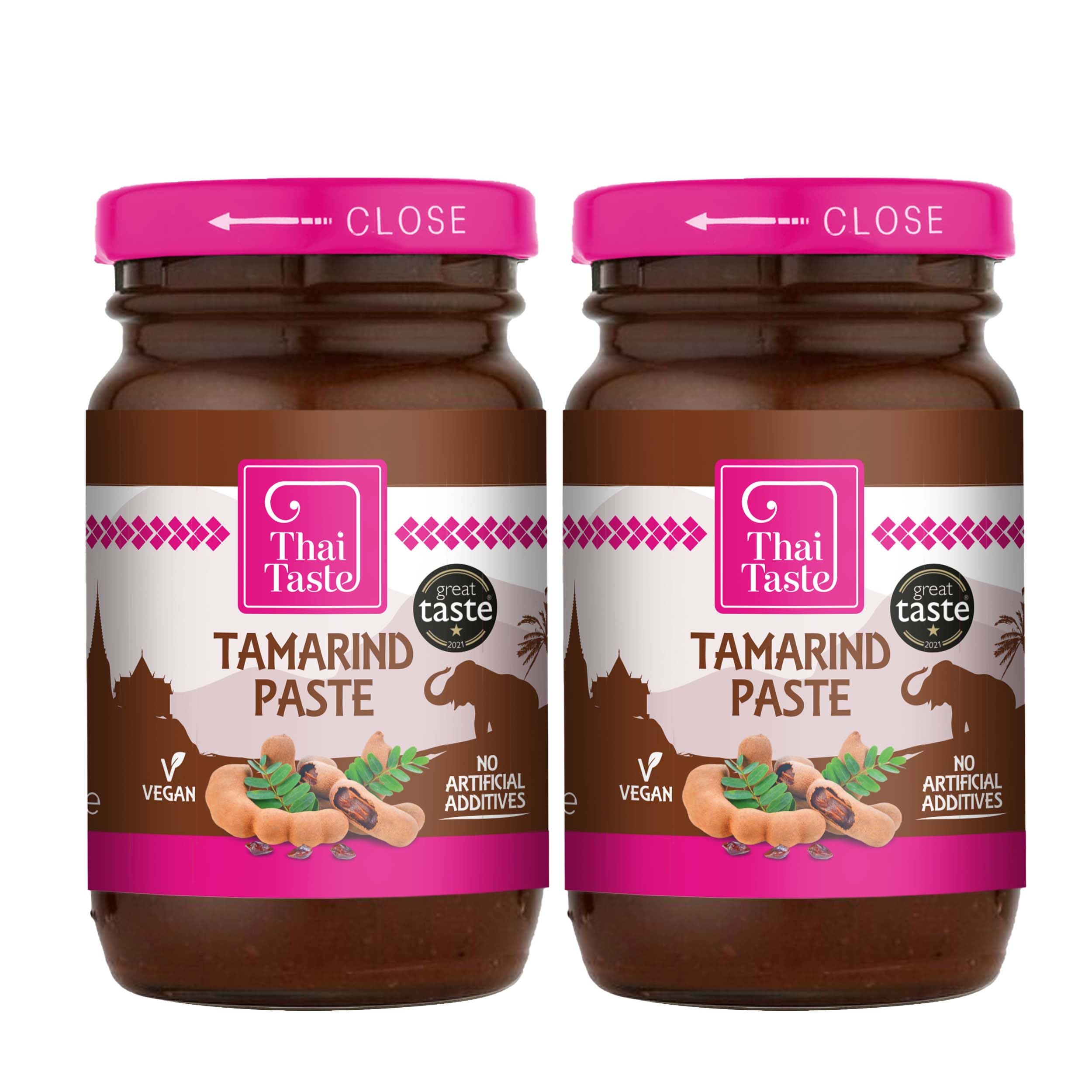 Thai Taste Pâte de tamarin (Makham Piek) 130 g - Lot de 2