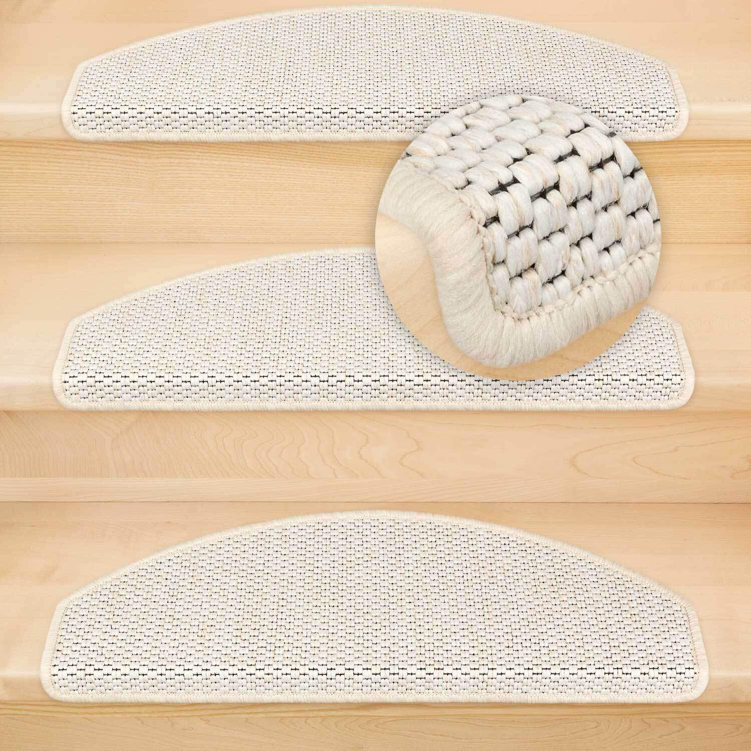 Kettelservice-Metzker Stufenmatten Göteborg Halbrund I in verschiedenen Setvarianten I 65x24x4cm I Hellbeige 12 Stück
