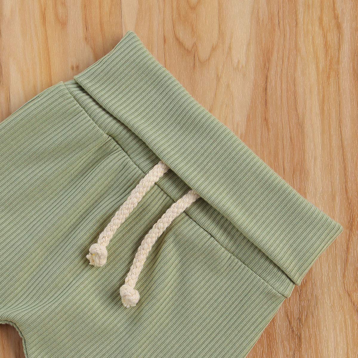 Geagodelia 2 Pezzi Completino da Neonati Felpa a Costine Solid T-Shirt Manica Lunga Maglione Lavorato a Maglia Top Pantaloni Autunno Inverno Pigiama Abbigliamento
