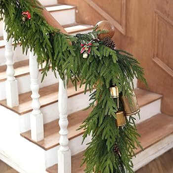 270cm Weihnachts Girlann Norfolk Pine Girlan Künstliche Künstliche Grün Girlan Für Urlaub Innen Mantel Kor