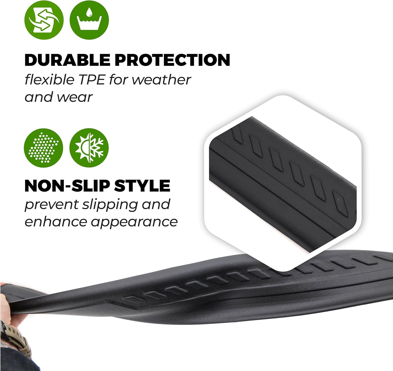 IAG I-Line TPE Door Sill Protector for Ford Bronco 2 Door 2021+ (Not Sport)