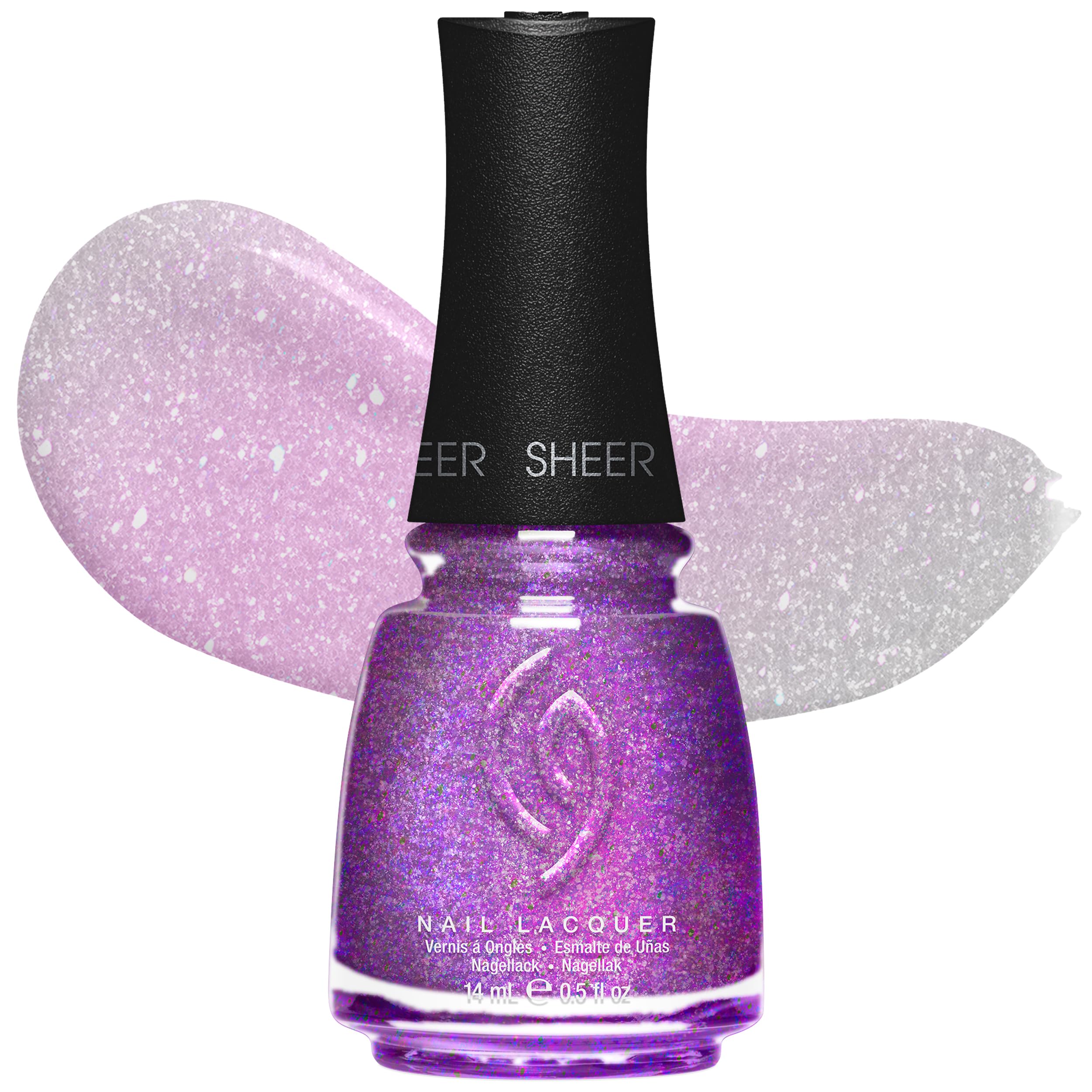 CG Nail Polish Don't Mesh with Me – Purple Glitter Nail Lacquer, High Shine DIY Manicure, Chip-Resistant, Glossy Finish, 0.5 fl oz