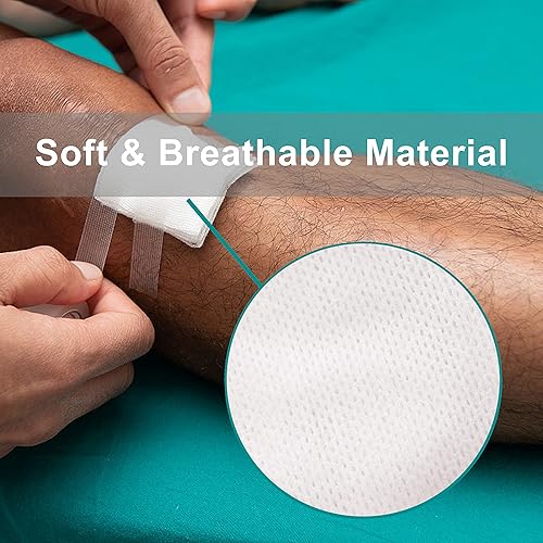 Miniatura 7 de General Medi Esponjas de gasa estéril, almohadillas no tejidas de 4 x 4 pulgadas, esponjas envueltas individualmente altamente absorbentes, para