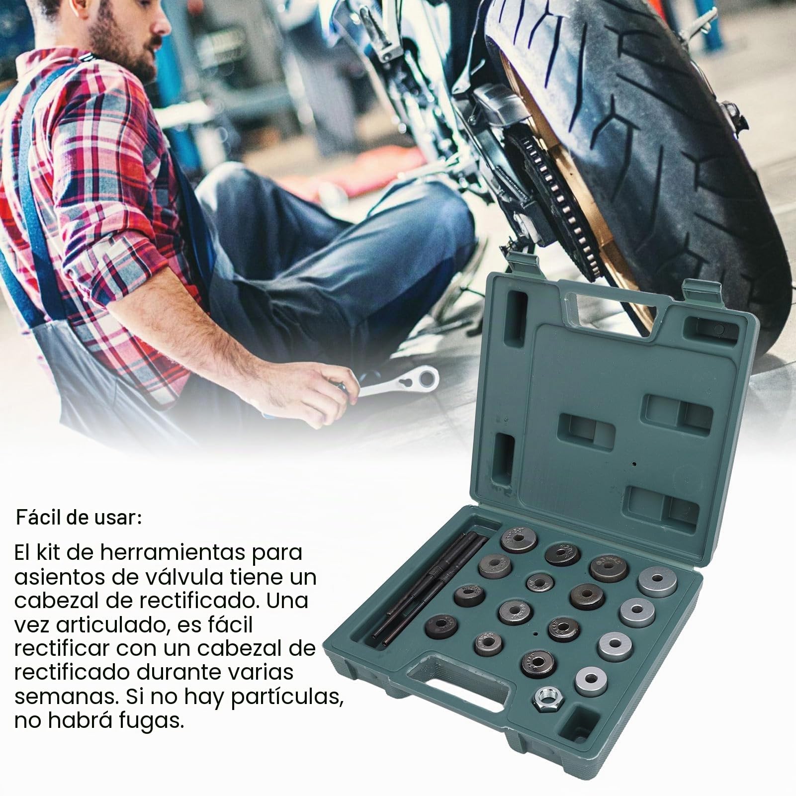 Escariador para asientos de válvulas, 20 unidades escariador para asientos de válvulas, reparación de moto, juego de herramientas para válvulas de desplazamiento, fresa para asientos para GL145,