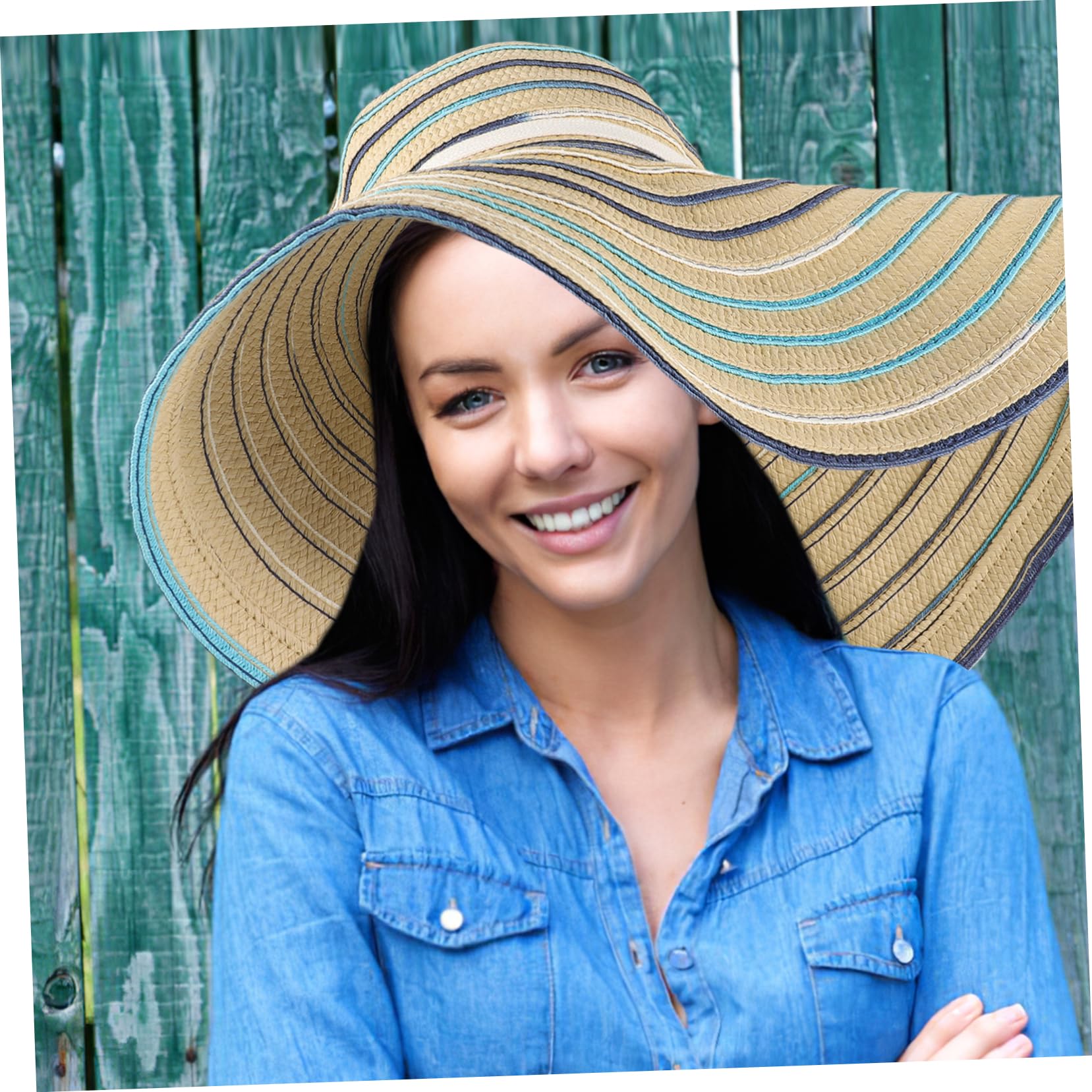 Cappello da Sole Donna Falda Larga in Paglia, Modellabile e Ripiegabile per Spiaggia, Viaggio e Estate