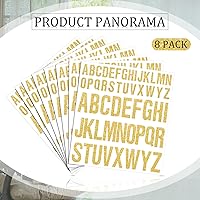 Vista 66 de 8 Sheet Glitter Letter Stickers Vinyl Alphabet Stickers Waterproof Self Adhesive Stick on Letters for Poster Bulletin Board Mailbox School