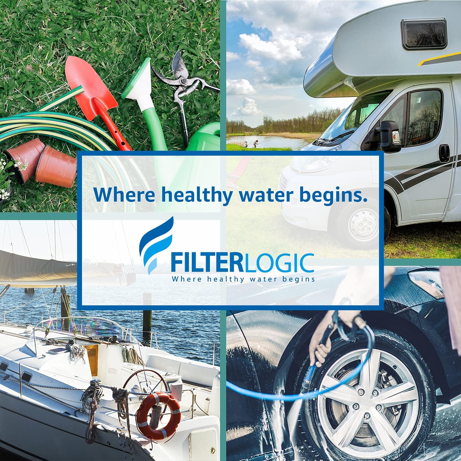 Filterlogic RV Inline Water Filter, NSF Certified, Reduces Chlorine, Bad Taste&Odor, Dedicated for RVs, 2 Pack Drinking Filter with 1 Flexible Hose Protector - Image 9