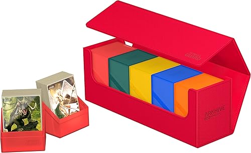 Vista 43 de Ultimate Guard Arkhive 400+, Deck Case for 400 Double-Sleeved TCG Cards, Petrol, Compatible with Boulders, Magnetic Closure & Microfiber Inner Lining