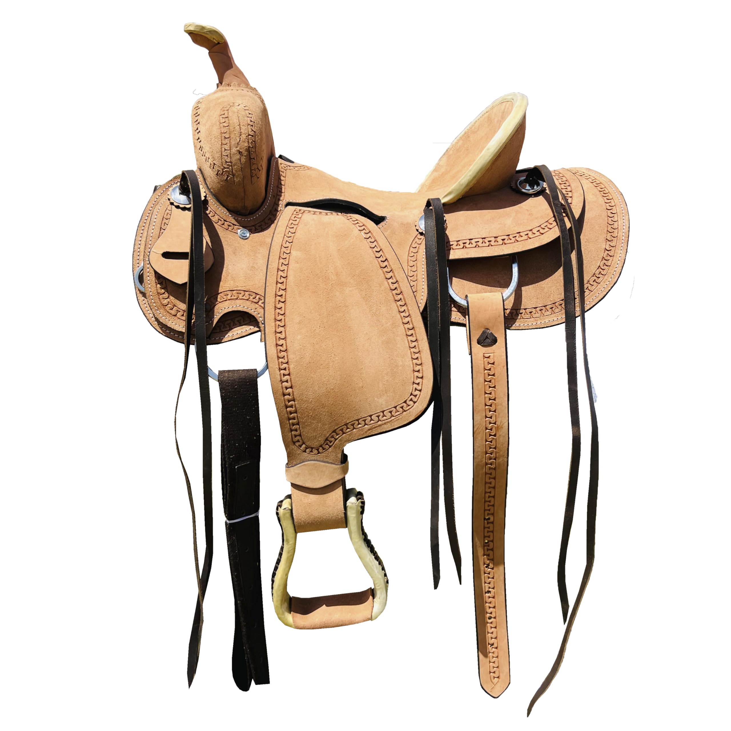 RESISTANCE Western Adult Roughout Ranch Saddle with Serpentine Tool