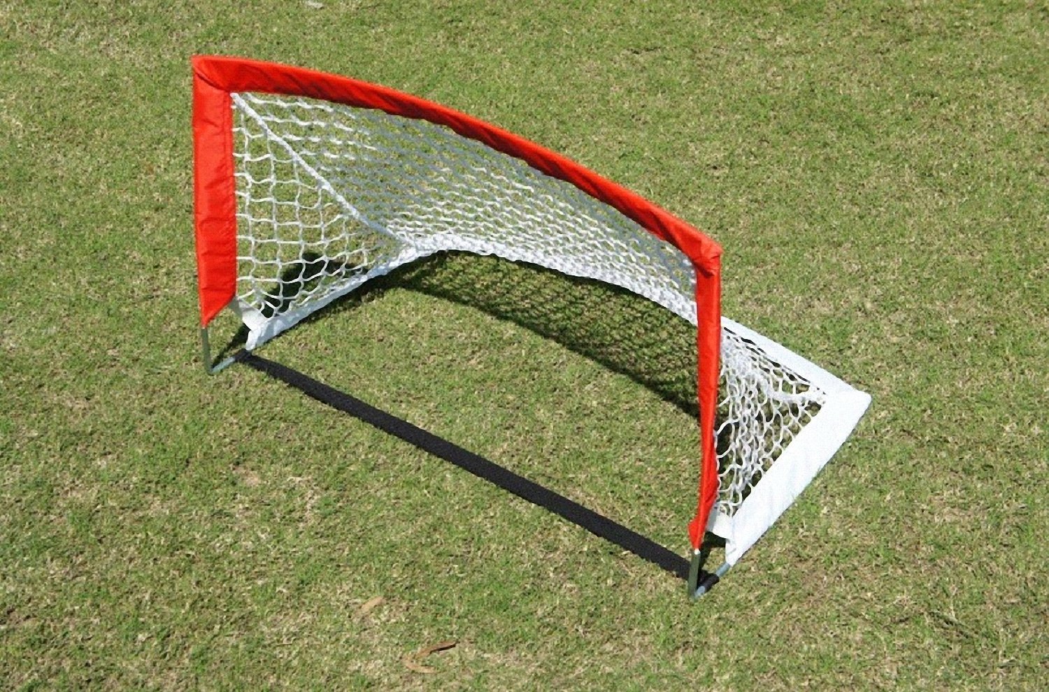 Bandito Kit de buts pop-up Quadro pour hockey amusant, hockey sur terrain, football, hockey sur glace et autres sports - Résistant aux intempéries - Robuste et stable - Rouge/blanc