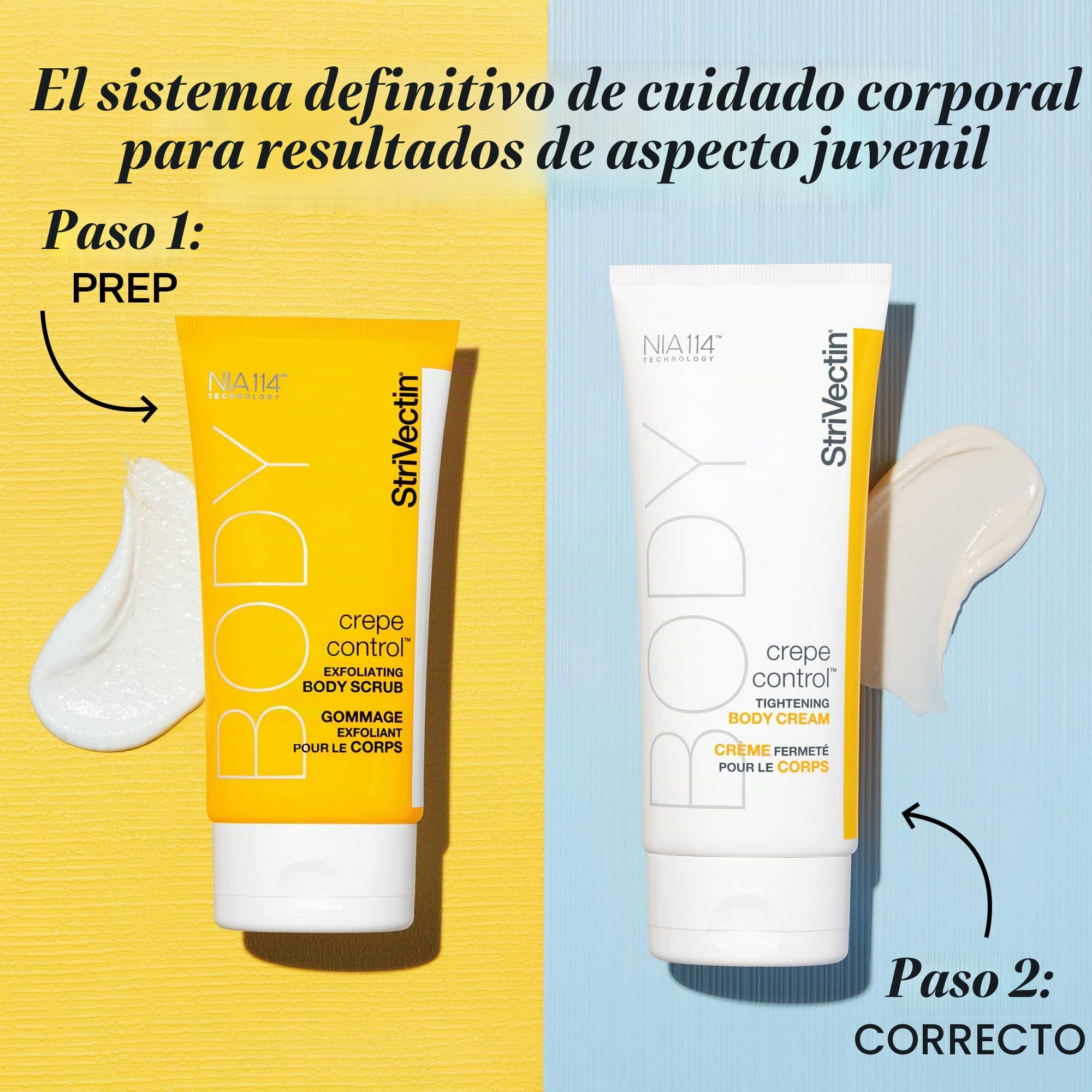 StriVectin Crepe Control Tightening Body Cream - 200 ml | Piel más firme, piel más brillante, para brazos y piernas, fórmula tensora