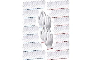 60 Pairs White Work Gloves Men Women, Breathable Cotton Safety Glove