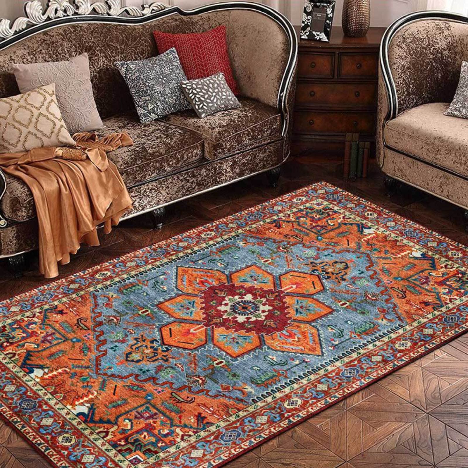 Tappeto Moderno Design Tappeti SalottoStile folk country americano alla moda,per decorazione della camera da letto della casa-130 * 190cm (4.2ft x 6.2ft)