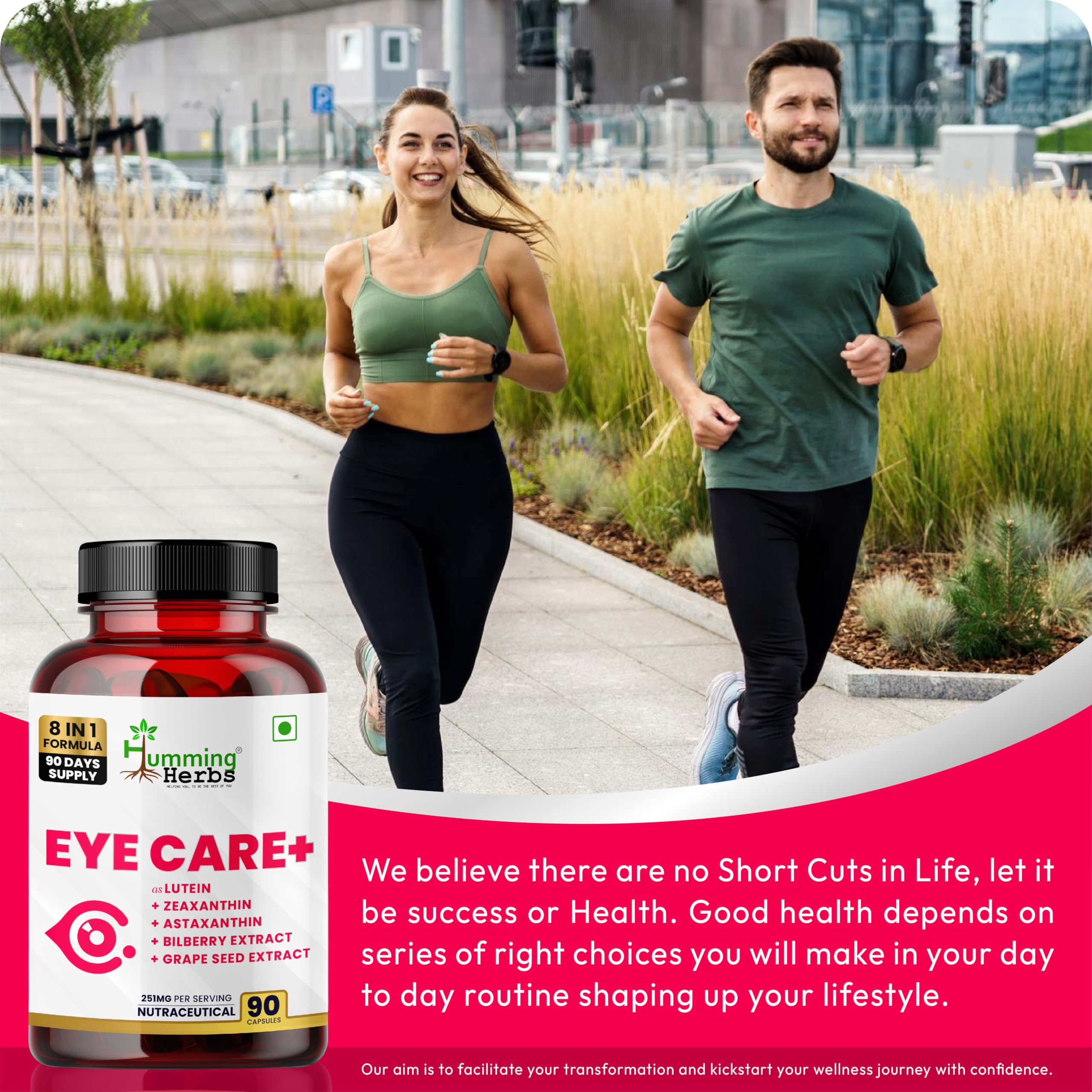 Humming Herbs Eye Care+ Supplement 8-in-1 with Lutein Zeaxanthin Astaxanthin Bilberry Grape Seed Zinc Vitamin C & Beta-Carotene – Vision & Eye Health Support – 90 Veg Capsules — Amazon image 7