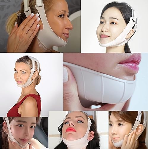 Miniatura 4 de Anacis Mascarilla reafirmante para adelgazar doble barbilla flacidez línea V contorno lifting cuello apriete máscara (cinturón de máscaras de suero)