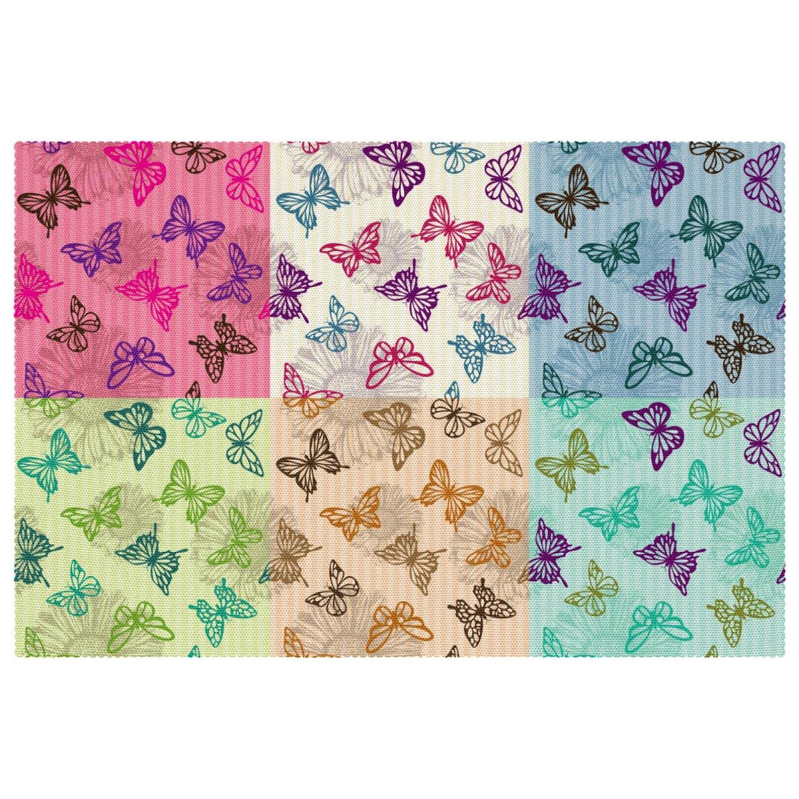 Set de table vintage papillon antidérapant lavable et résistant à la chaleur