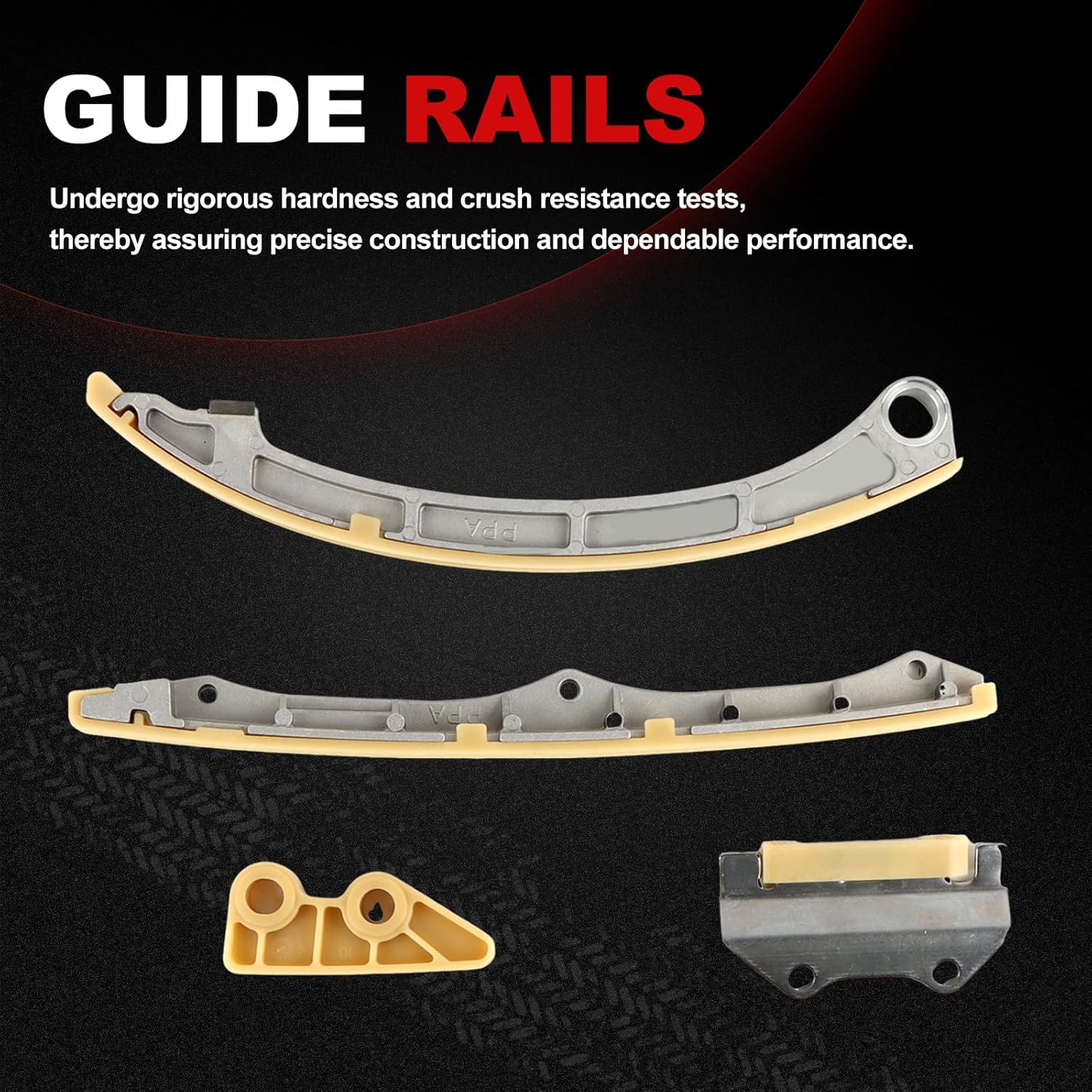 Engine Timing Chain Kit Compatible with Accord 2003-2007 2.4L for CR-V 2002-2009 2.4L L4 2354CC with Tensioner Guide Rail Grease Pump Chain Car Replacement Parts 176L 62L K24A1 K24A4