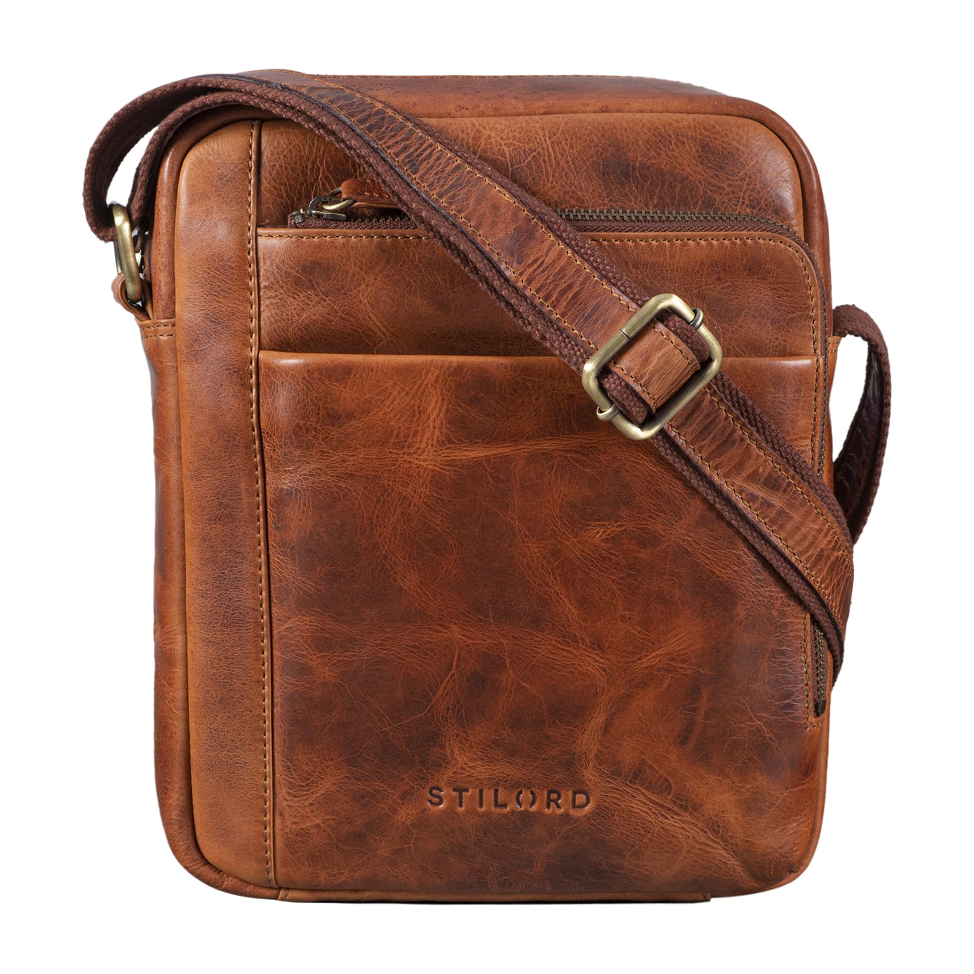 Bolso mensajero para hombre STILORD River pequeño y bandolera de cuero 7
