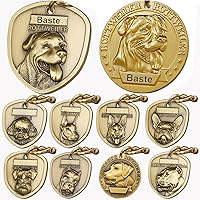 Vista 12 de Etiquetas para Perros Golden Retriever Personalizadas para Mascotas Etiqueta de Identificación de Nombre de Perro Grabada Personalizada de Cobre