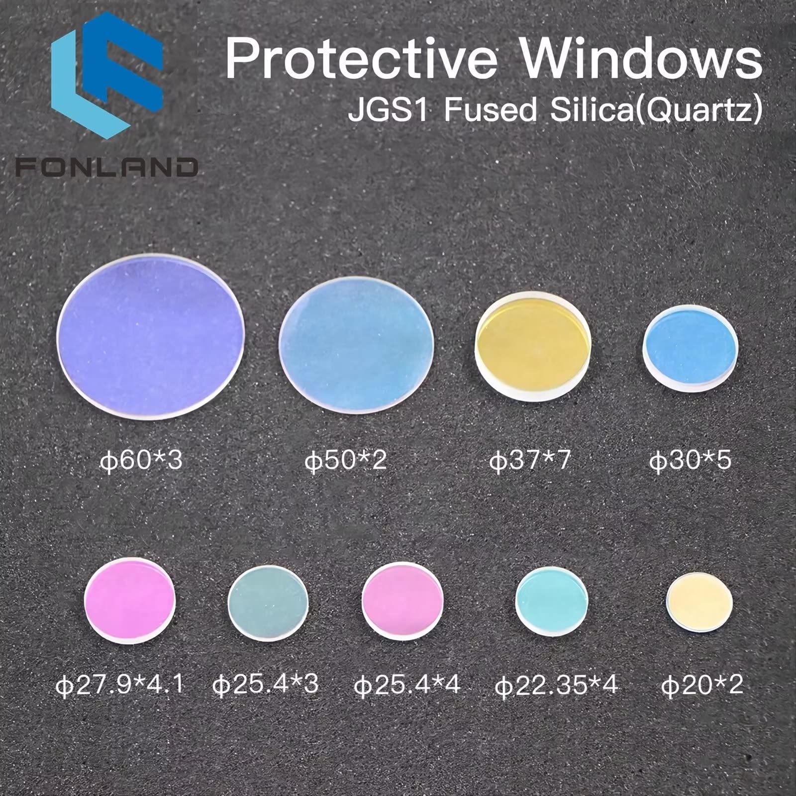 Finestre Protettive Laser D30-D35 Lente In Silice Fuso Al Quarzo For Macchina Da Taglio Laser In Fibra 1064nm Precec Raytools WSX(30x5mm - Foto 4