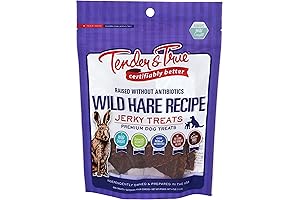 Tender & True Wild Hare Jerky Treat for Dogs | Premium Jerky...