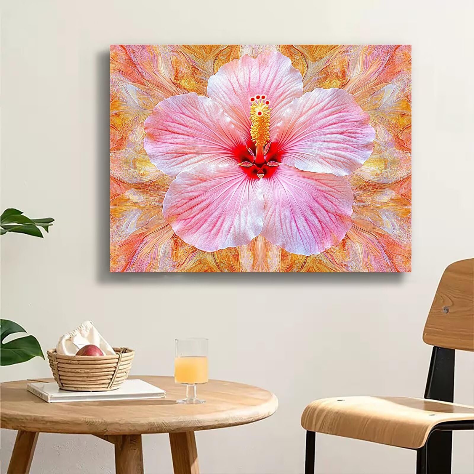 Dipingere con i Numeri Adulti fiore rosa, Quadri da Dipingere Numerati Fai Da Te per Principianti e Adultis, Olio La Pittura di Numeri Kit, Hobby Creativi Adulti, Decorazioni Casa 90x120cm Q3S-112