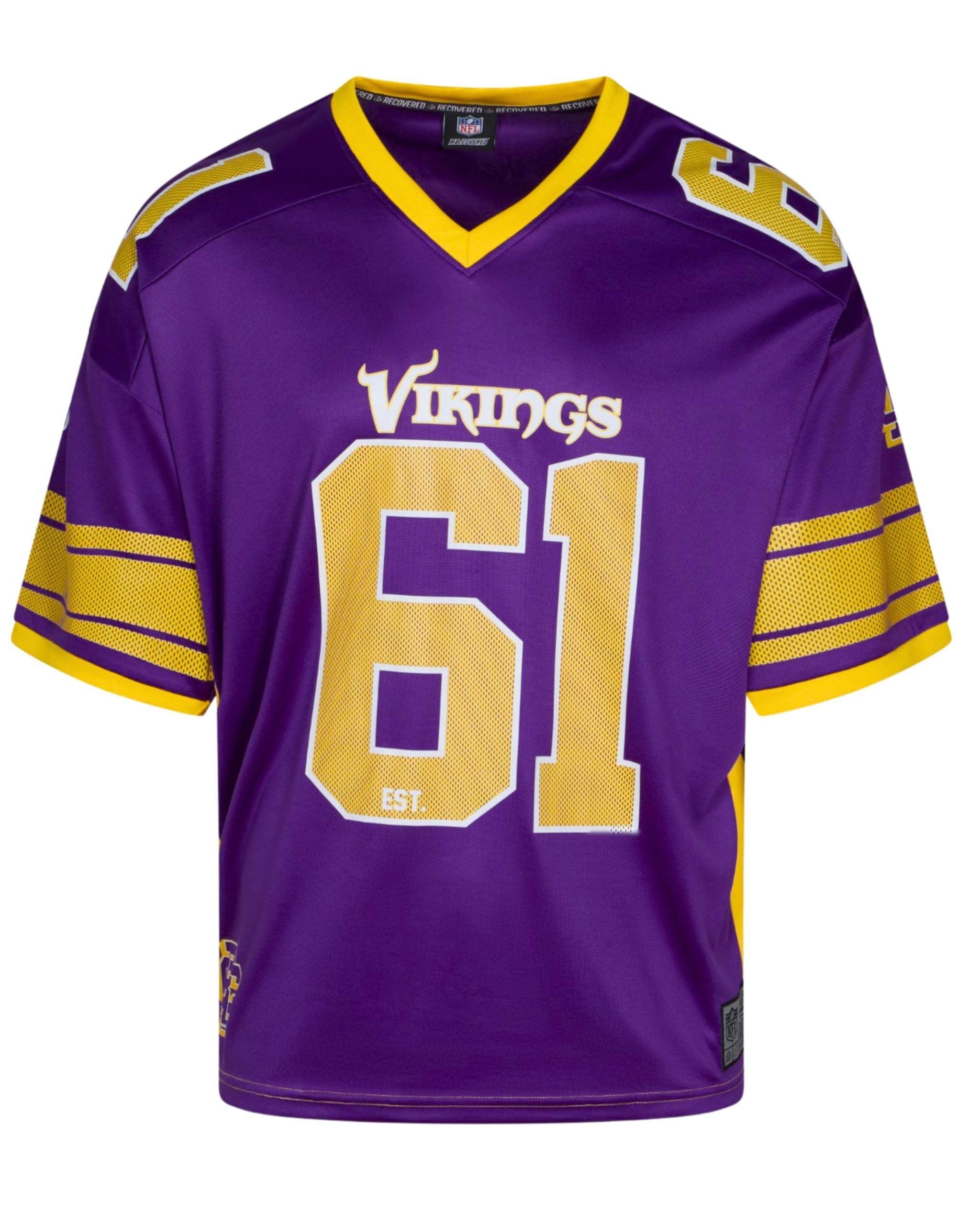 Recovered Minnesota Vikings NFL Mesh Oversized Top Jersey Purple
