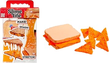 Slime Life Grilled Cheese with Chips DIY Slime Kit - Unboxing Ingredients to Make, Smash, and Stretch Your Food Slime, Ages 8+