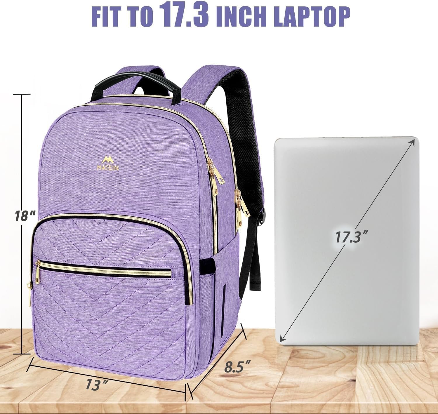 MATEIN 17 Inch Laptop Backpack, Womens College Backpack for School