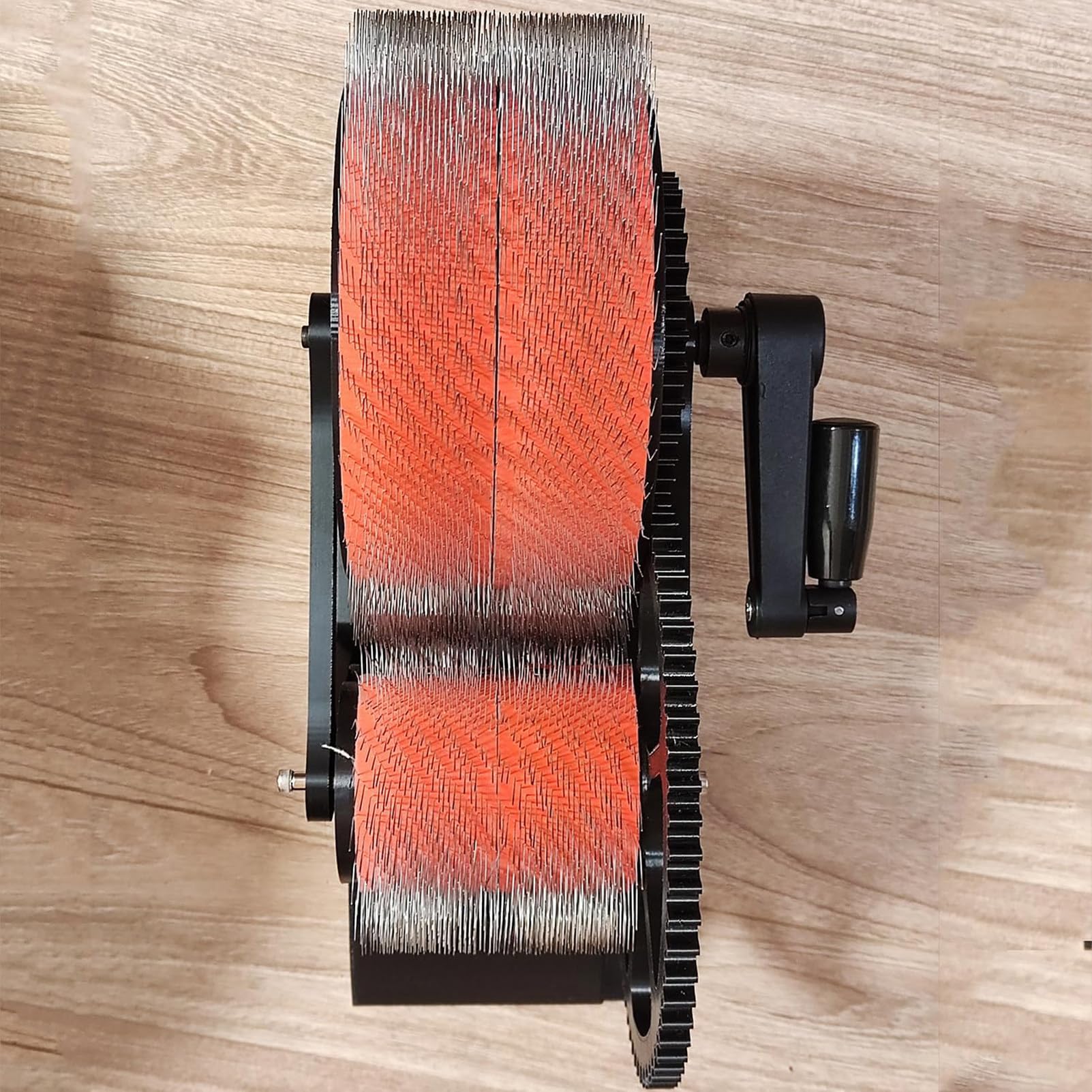 Kardiermaschine für Wolle Breittrommelkarder Spinnrad für Wolltrommelkarde Wollkarden Schnelle Farbmischung zum Kardieren von Wollfasern und Herstellen von Filzprojekten BlackB