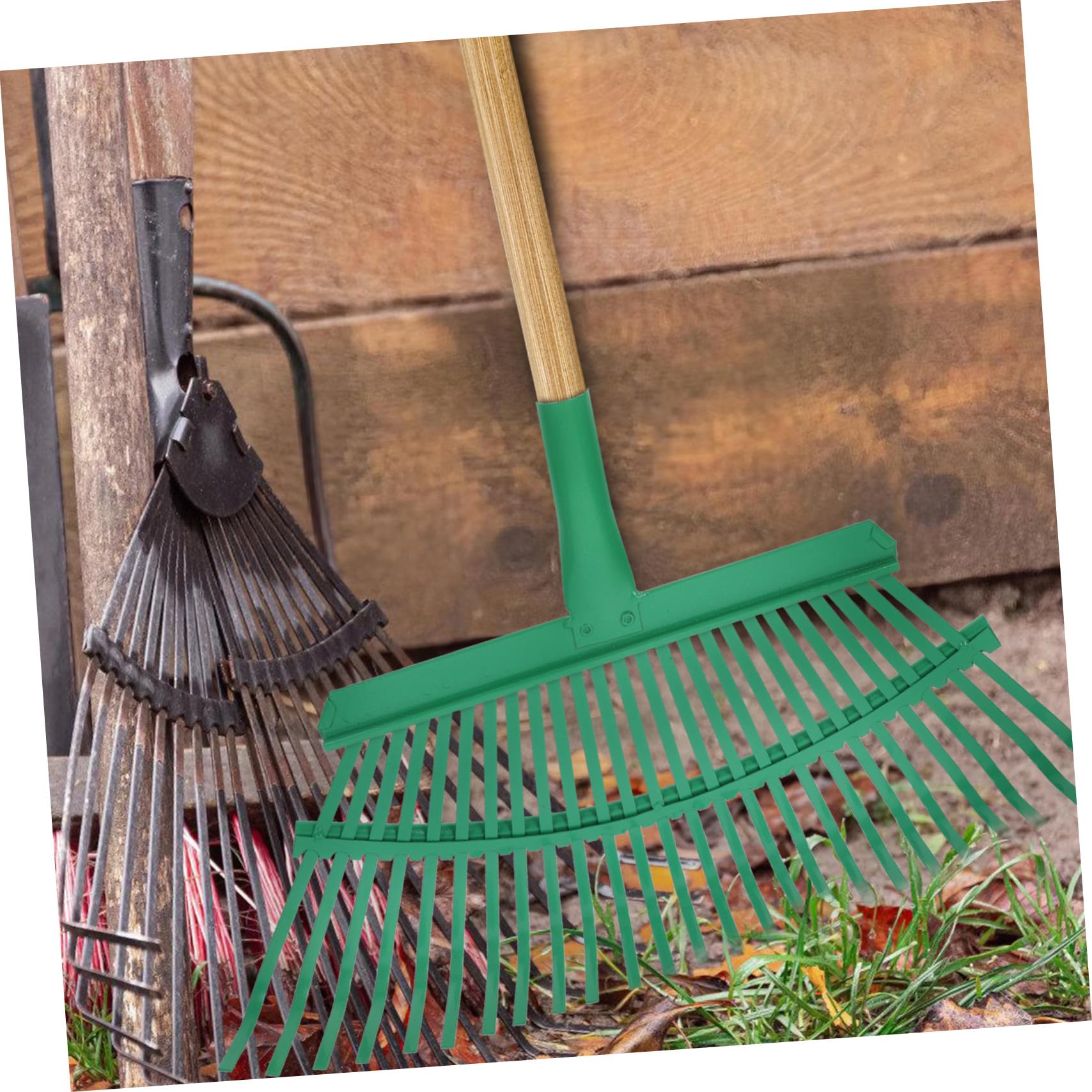 SOIMISS Leichter Ersatzkopf für Rechen aus Stahl Multifunktionaler Gartenrechenkopf für Kunstrasen und Laub für Garten und Hofarbeiten