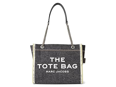 Marc Jacobs The Denim Chain Medium Tote Bag Handbags Black Wash : MD, Cotton/Denim/Polyester