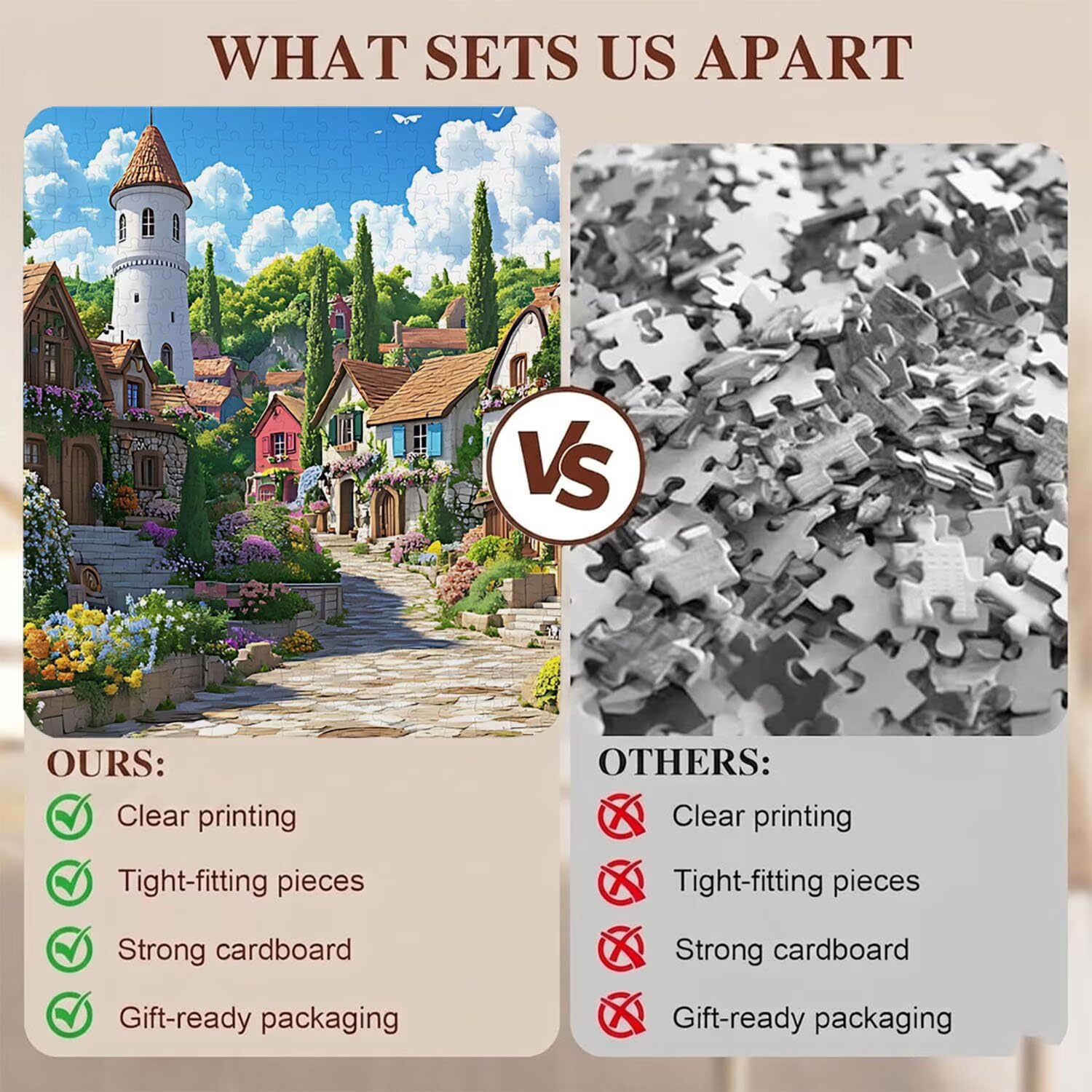 Puzzle 4000 Pezzi Classici, Puzzle Cartone animato villaggio 141 x 87 cm, Gioco Educativo e Antistress in Legno con Poster Incluso, Ttività Famiglia, Regalo per Appassionati, Decor Parete, f0-534