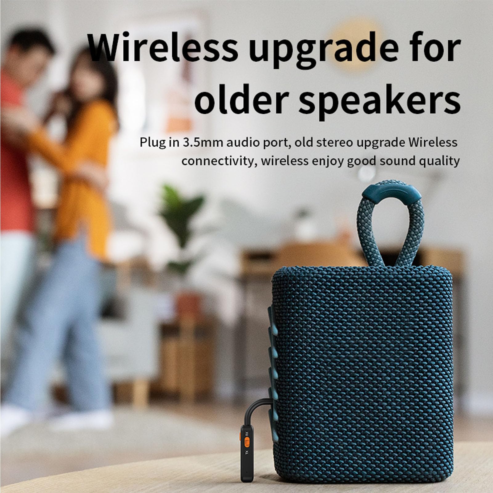 Goshyda Adattatore Bluetooth Wireless per Aereo, Versione 5.4 con Tappo Aereo, Aux da 3,5 Mm per la Palestra da Viaggio Stereo a Casa, Durata della Batteria Lunga