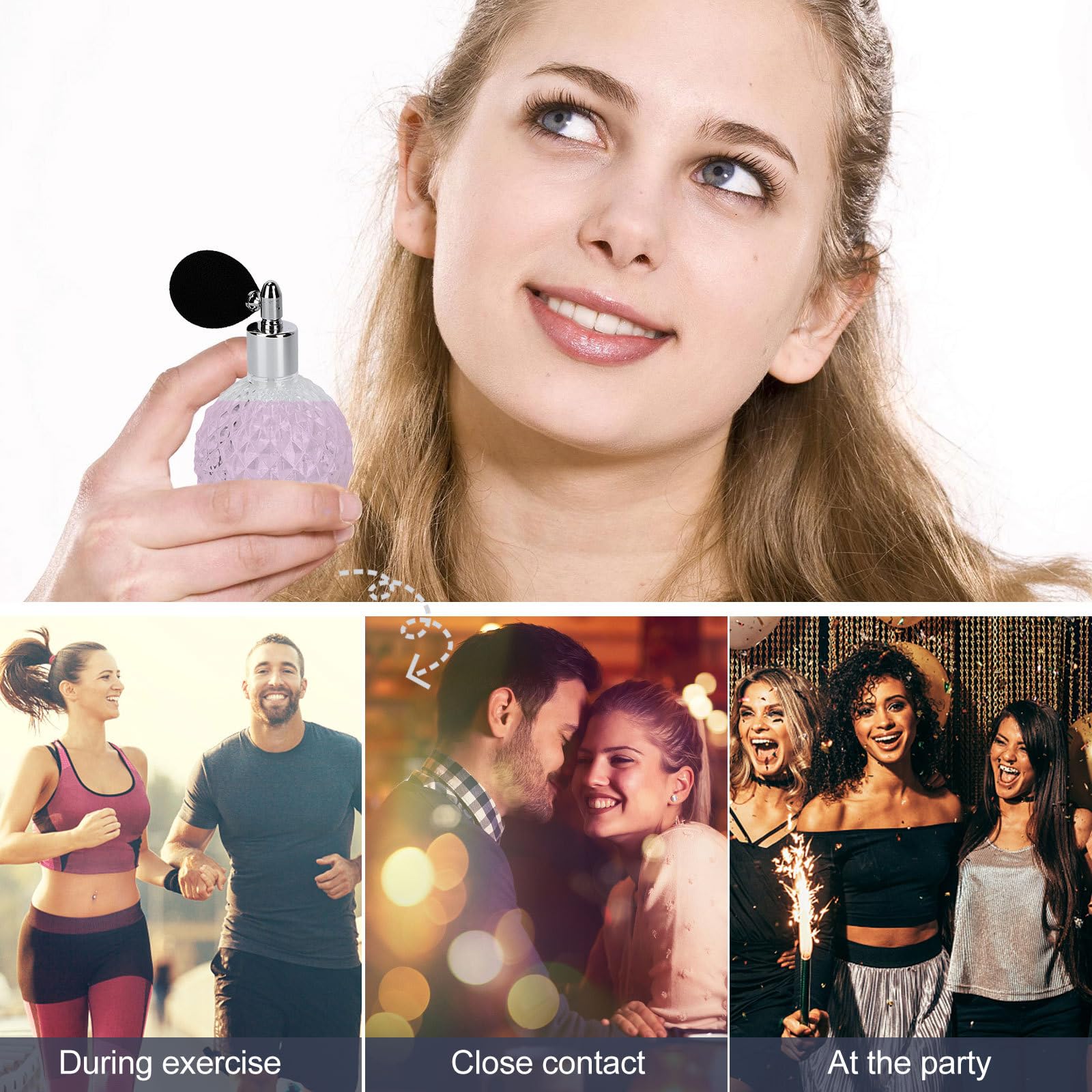 minkissy 2juegos Botella De Perfume Vintage Rellenable De Atomizador De Vidrio Para Viajes y Uso Diario Accesorio Práctico y Elegante Para Cosméticos y Fragancias