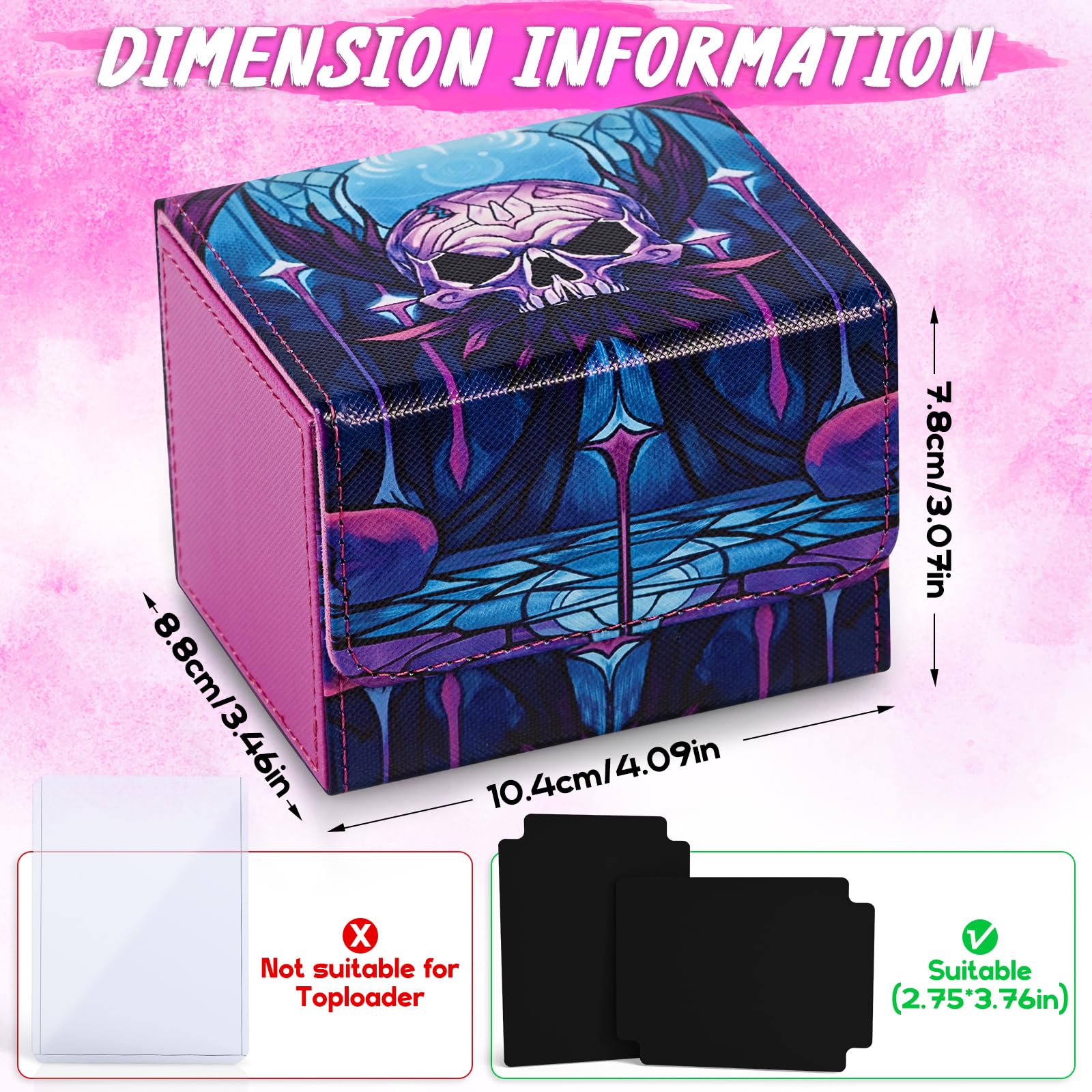 Boîte De Rangement UAONO Pour Cartes MTG – Capacité 2400 Cartes, Fermeture Magnétique, 6 Intercalaires Inclus