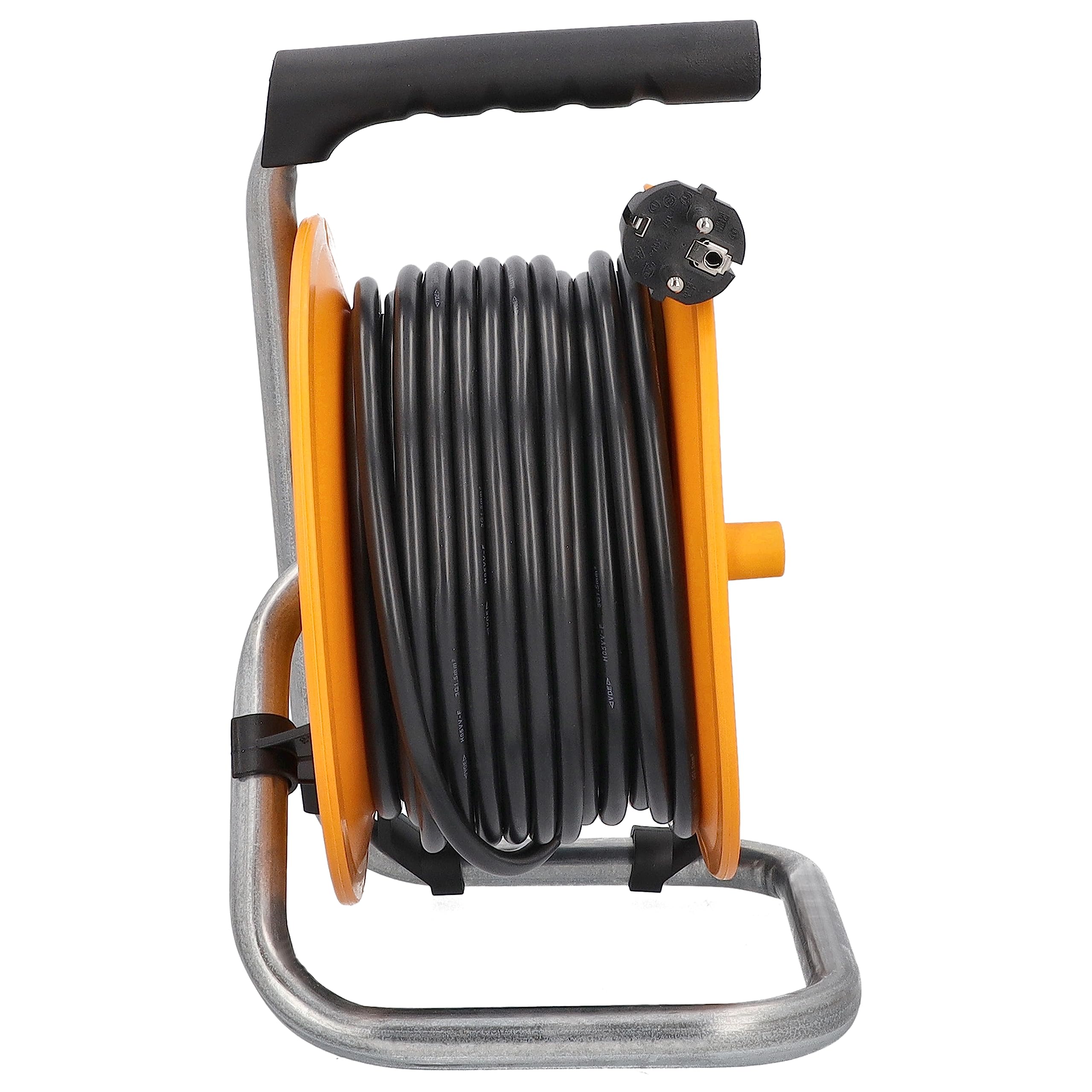 as - Schwabe enrollacables 25 m, IP20 para interiores, 4 tomas NF, Interruptor térmico, Made in Germany
