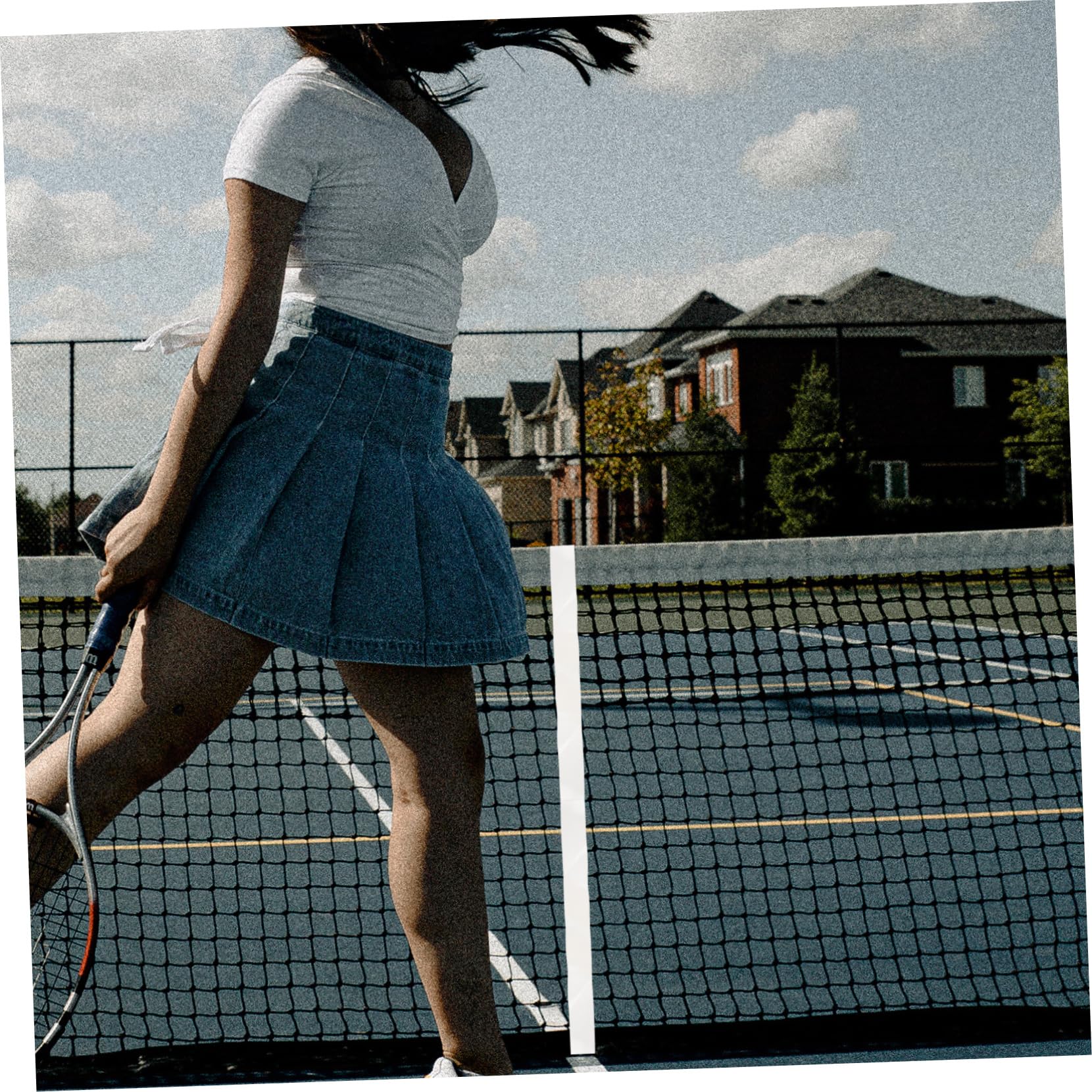 HEMOTON Centrale della Rete da Tennis Corda Centro Maniglia Regolabile Portatile Cinghie Conveniente Giallo Netto Cinghia da Tennis Nylon Bianca