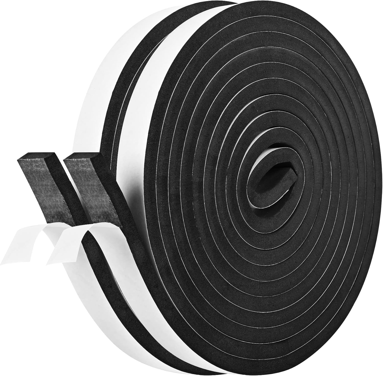 Self Adhesive Foam Tape Weatherstrip 1In x 3/8In x 33Ft High Density