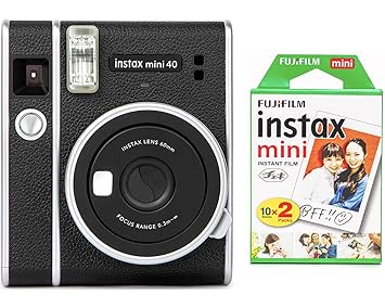Fujifilm Instax Mini 40 Instant Film Camera with Twin Film Pack (20 Exposures) Bundle (2 Items)