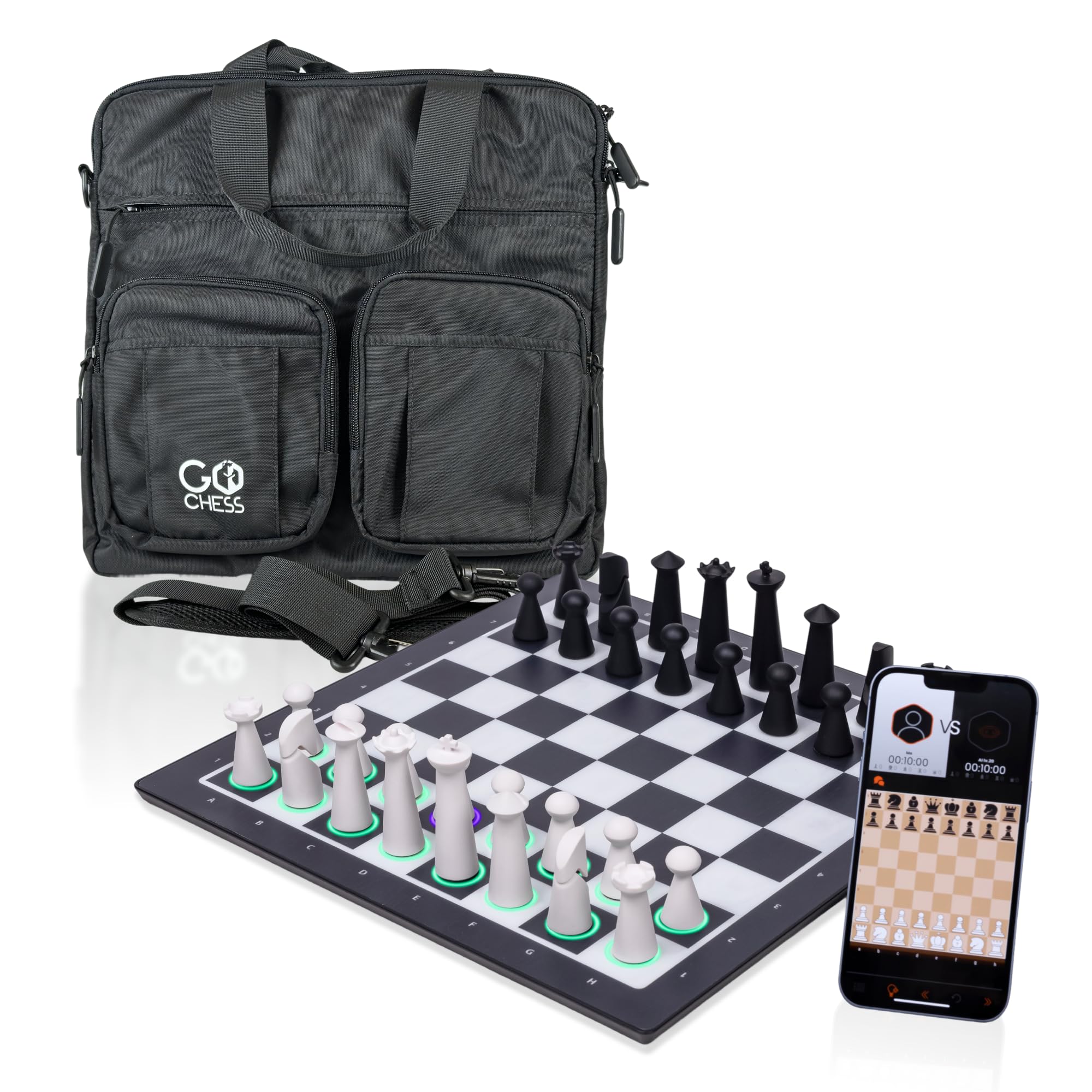 Amazon.com: GoChess Mini AI Chess Board & Deluxe Carry Bag – Light