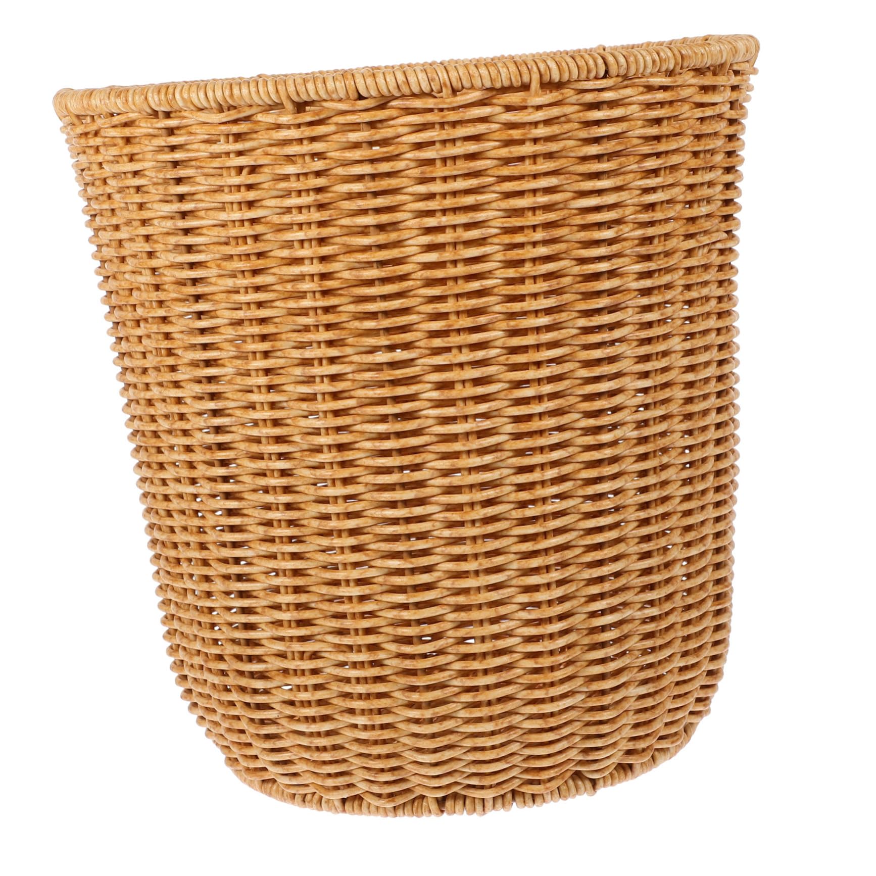 TOYANDONA Cestino Intrecciato in Finto Rattan per Rifiuti e Portaoggetti, Medio, Design Rustico Naturale, Contenitore Versatile per Cucina, Soggiorno e Camera da Letto