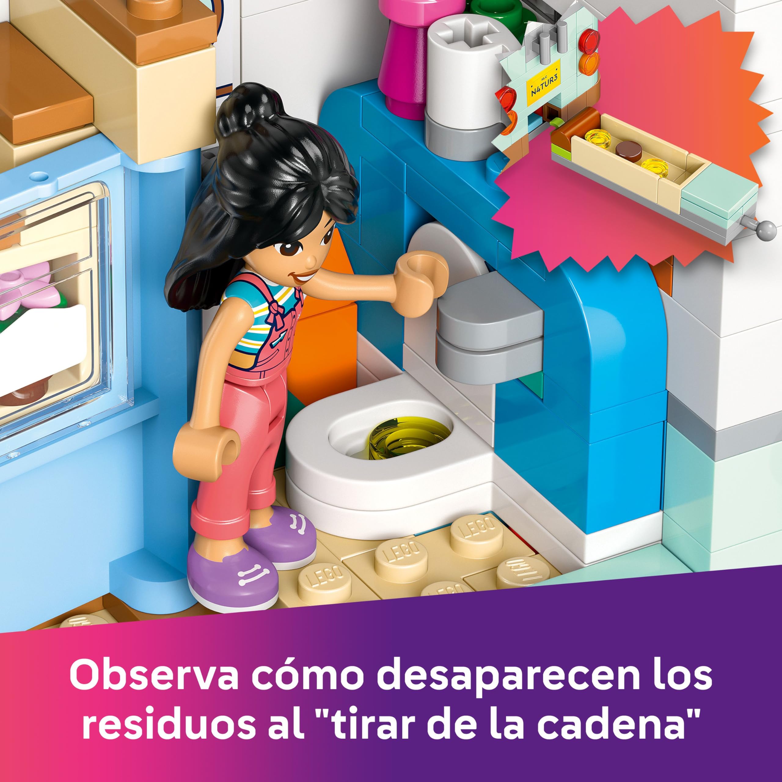 LEGO Friends Aventura en la Caravana de la Amistad, Autocaravana de Juguete con 3 Mini Muñecos, Figura de Hurón, Regalo para Niñas de 7 Años o Más, Furgoneta Camper, Prismáticos y Más Accesorios 42663