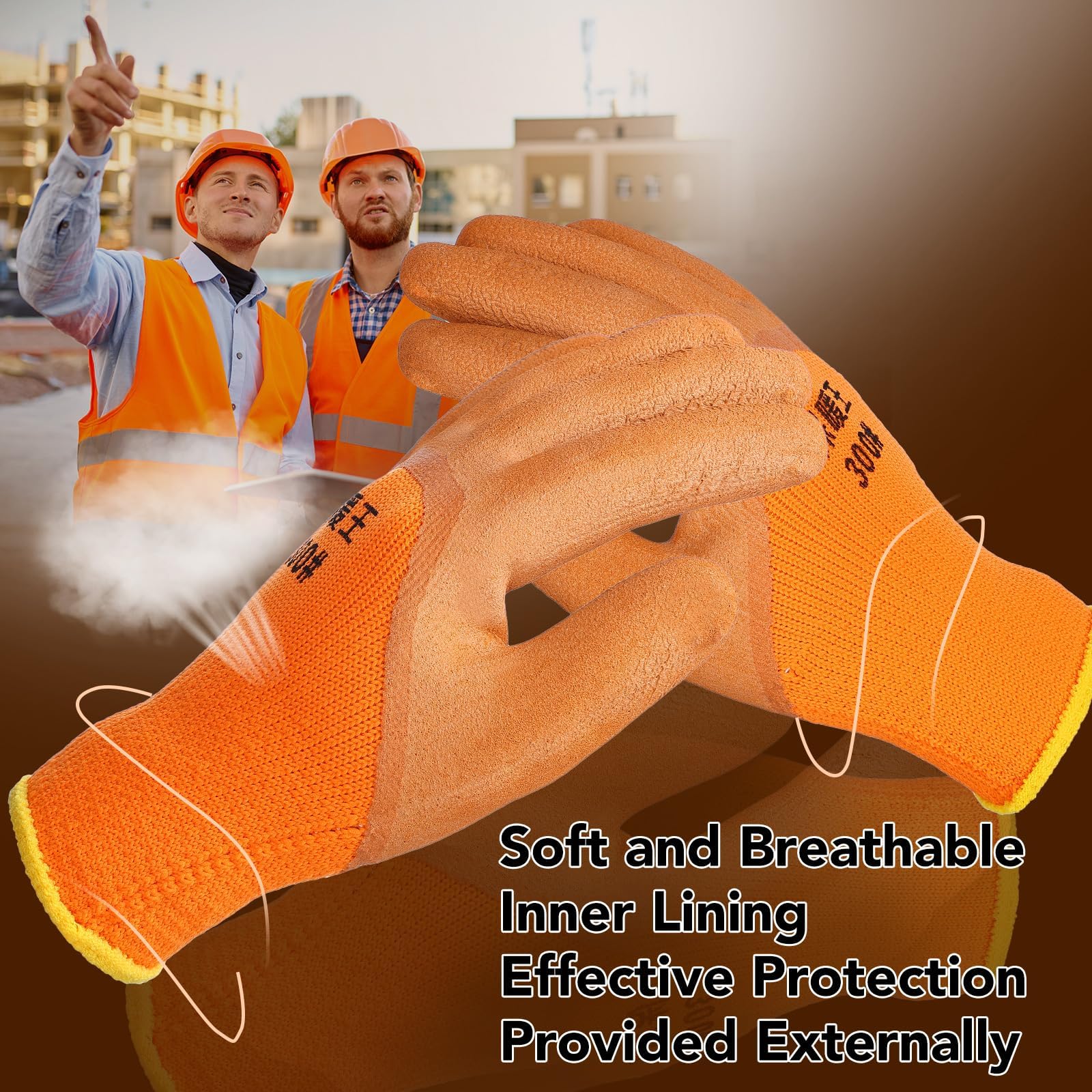 10 pares de guantes de trabajo de invierno impermeables para hombre, guantes de congelador con agarre antideslizante, guantes con aislamiento térmico, guantes de trabajo para invierno, clima frío,