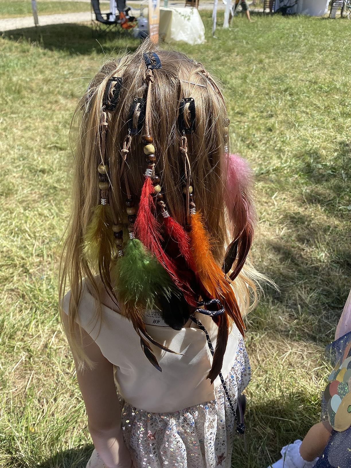 6 Feder Haarschmuck Clips - Boho Style Für Karneval & Cosplay