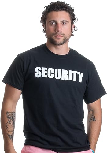 Security  Event Safety Guard Two Side Print Black wTall Sizes Unisex T-Shirt