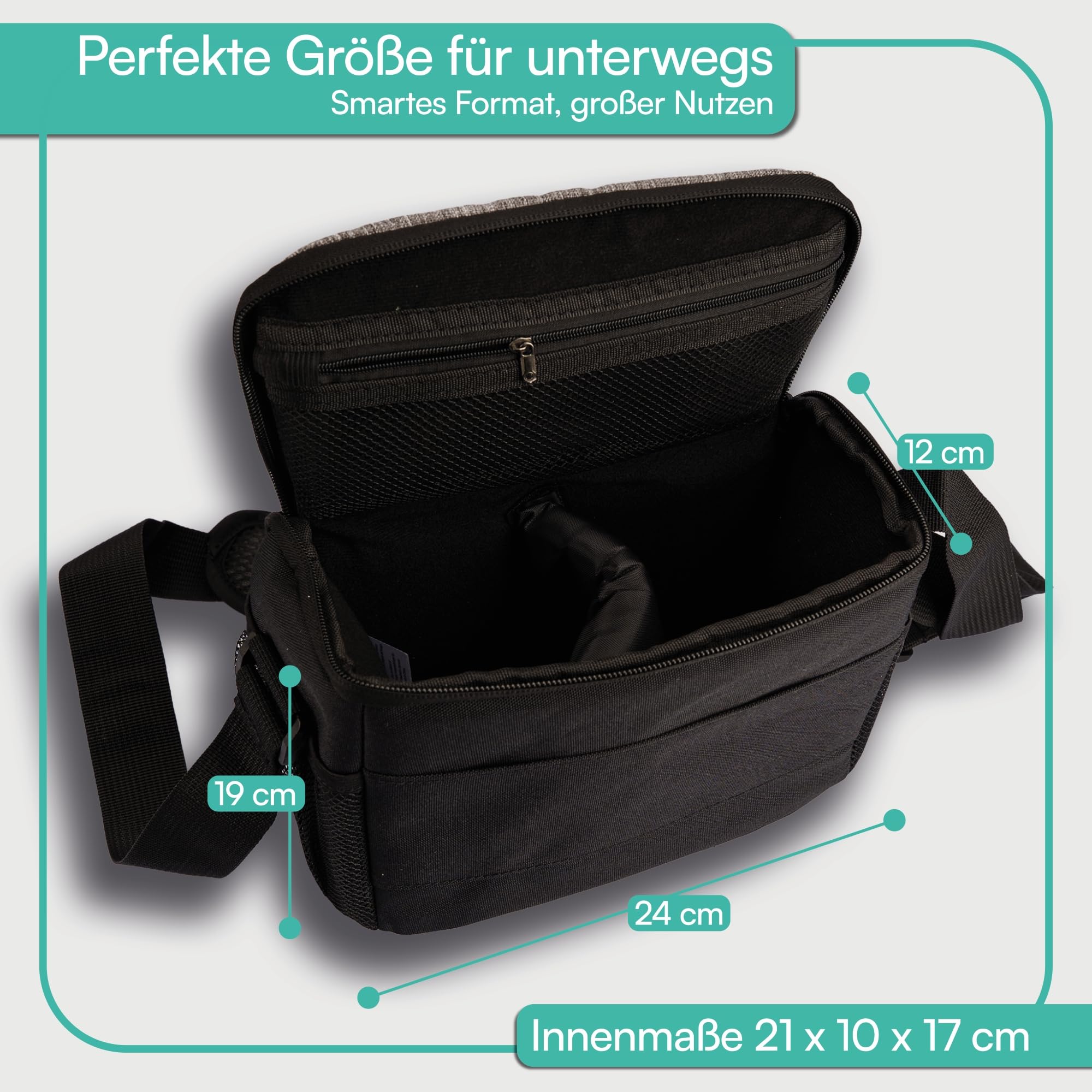 pixly® Torba na aparat fotograficzny na lustrzanki i aparaty systemowe, wyściełana torba na aparat z ochroną przeciwdeszczową, mała torba na aparat fotograficzny, elastyczna, kompaktowa torba na