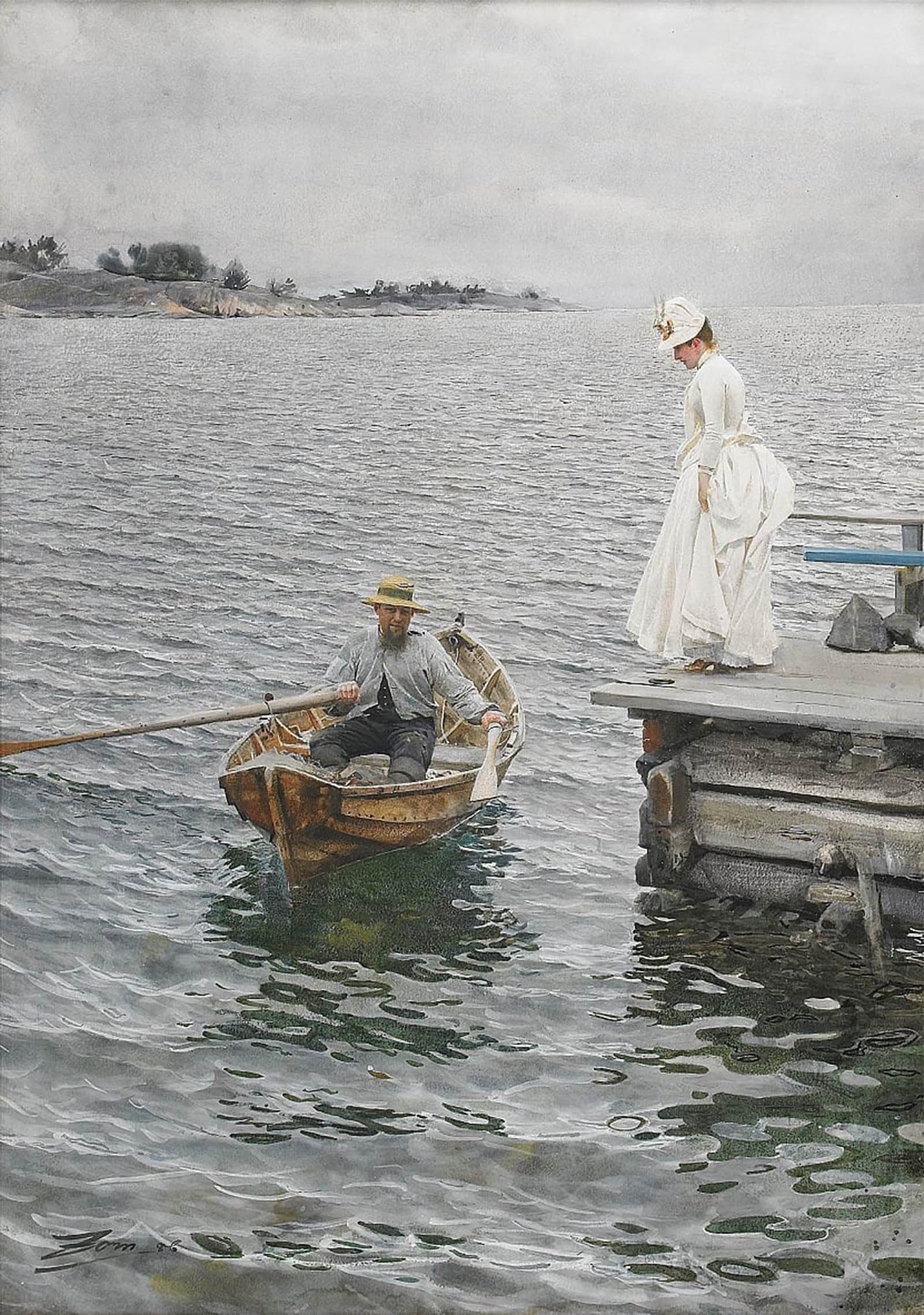 Posteriik No Frame Vintage Art Print Images Pictures Print Summertime Fun By Anders Leonard Zorn Modern Colour Posters For Office Home Decor 60X90cm